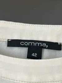 Comma Damen Pullunder Beige Gr. 42 Basic Kurzarm 5