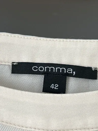 Comma Damen Pullunder Beige Gr. 42 Basic Kurzarm 5