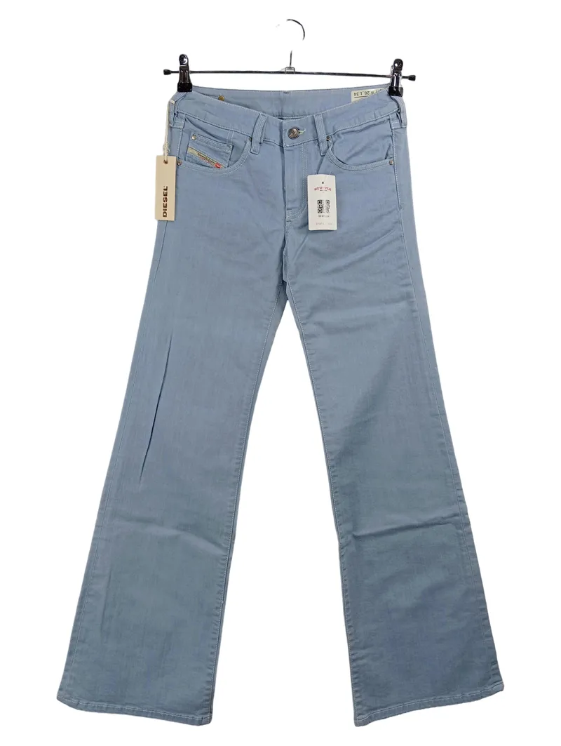 Diesel Damen Jeans Straight Leg Blau Gr. 36 Casual 1