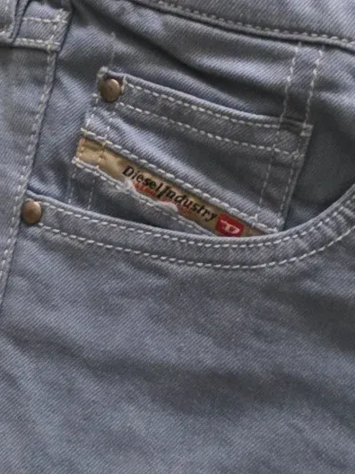 Diesel Damen Jeans Straight Leg Blau Gr. 36 Casual 6