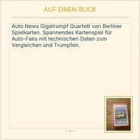 Berliner Spielkarten Auto News Gigatrumpf Quartett Kartenspiel Autos 8