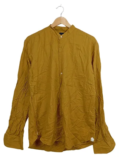 EDUARD DRESSLER Herren Freizeithemd Gelb Stehkragen Gr. 41 L Shaped Fit