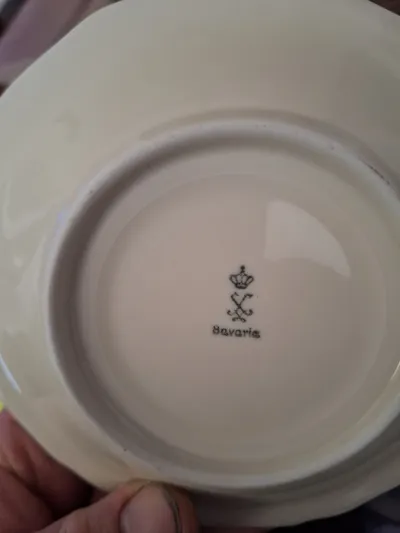 Bavaria Kaffeeservice 3-teilig Tasse Untertasse Kuchenteller Porzellan Beige