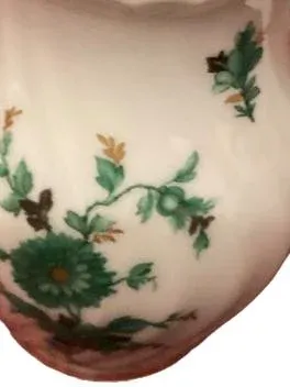 Royal Tettau Milchkännchen Porzellan Blumenmuster Klassisch Weiß 9 cm