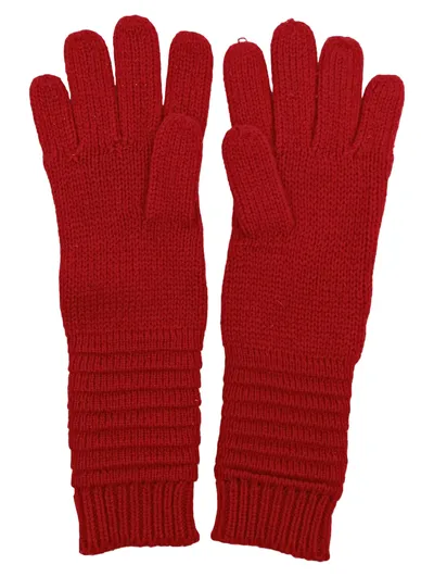 s.Oliver Damen Strickhandschuhe Rot Casual Polyacryl