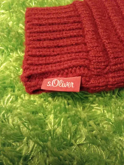 s.Oliver Damen Strickhandschuhe Rot Casual Polyacryl