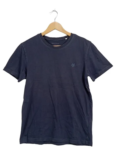 Marc O'Polo Herren T-Shirt Gr. S Dunkelblau Basic Baumwolle Logo