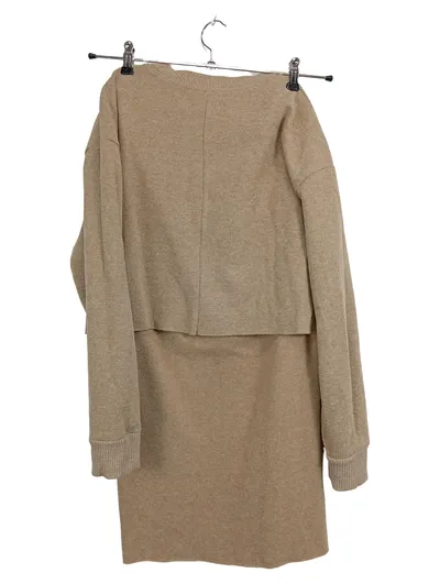 Zara Twin Set Damen Rock und Oberteil Beige Gr. 38 M Casual