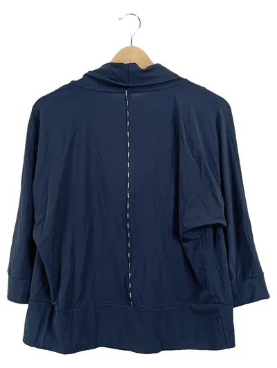 10DAYS Damen Pullover Wasserfallkragen Blau Gr. 44 XXL Casual