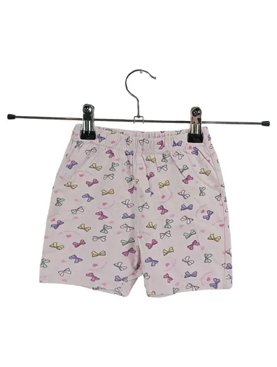 C&A Mädchen Shorts kurze Hose Rosa Schleifen Gr. 92 Baumwolle