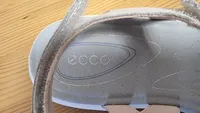 ECCO Sandalen Damen Grau Leder Klettverschluss Größe 37 Casual 6