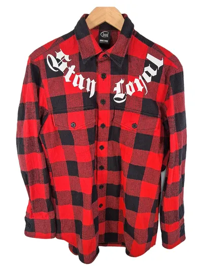 Loyal Athletics Flanellhemd Karo Rot Schwarz Gr. XS Streetwear