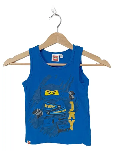 LEGO Ninjago Jay Tanktop Top Kinder Blau Gr. 110 Baumwolle