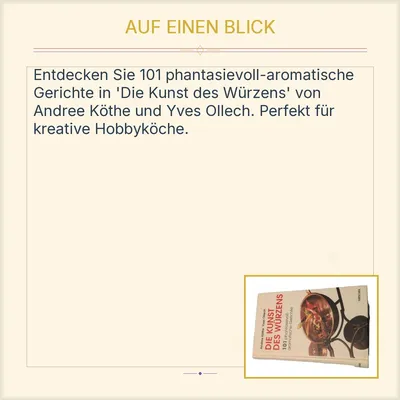 Die Kunst des Würzens Kochbuch Andree Köthe 101 Gerichte