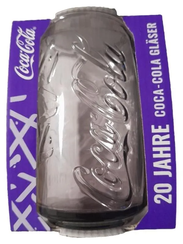 Coca-Cola Glas Cognacglas 20 Jahre Jubiläum Transparent 12cm 1