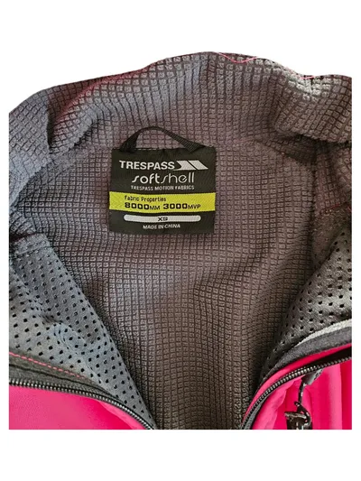 Trespass Damen Softshelljacke Pink Gr. 34 XS Kapuze Outdoor Sport
