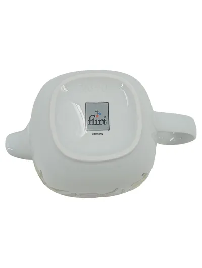 Flirt by R&B Sauciere Milchkännchen Porzellan Weiß Blumenmuster 14cm