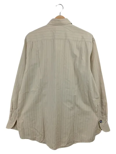 Dornbusch Business Hemd Herren Beige Gestreift Gr. 41 L Langarm Baumwolle
