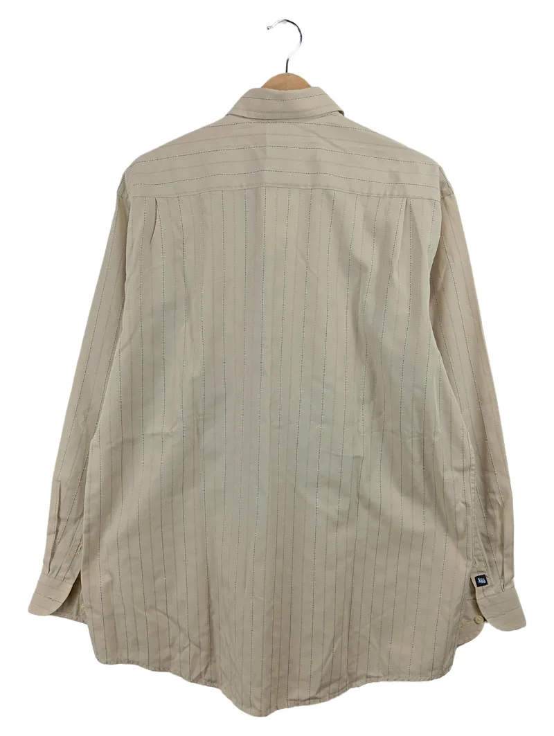 Dornbusch Business Hemd Herren Beige Gestreift Gr. 41 L Langarm Baumwolle 2