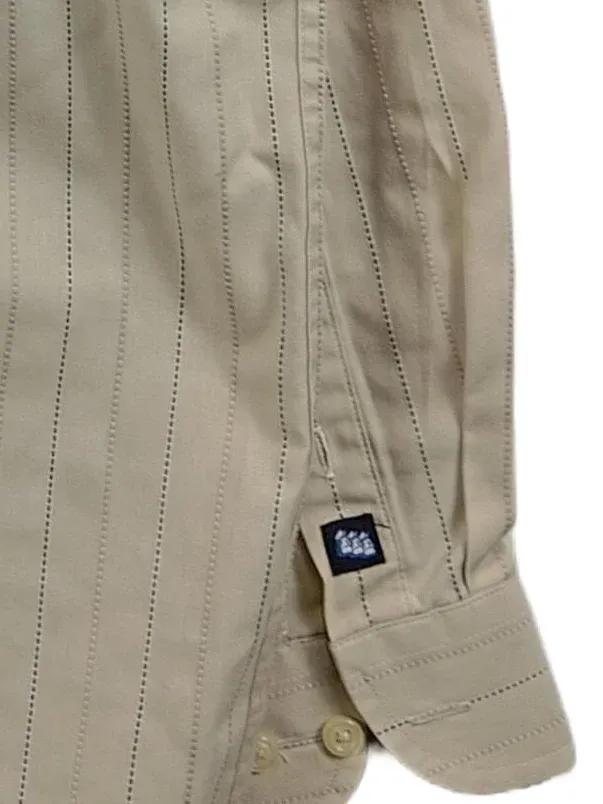 Dornbusch Business Hemd Herren Beige Gestreift Gr. 41 L Langarm Baumwolle 3