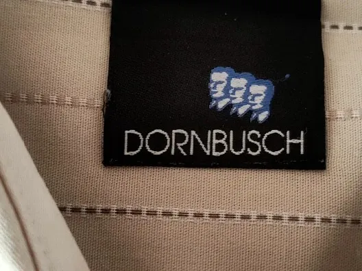 Dornbusch Business Hemd Herren Beige Gestreift Gr. 41 L Langarm Baumwolle 6