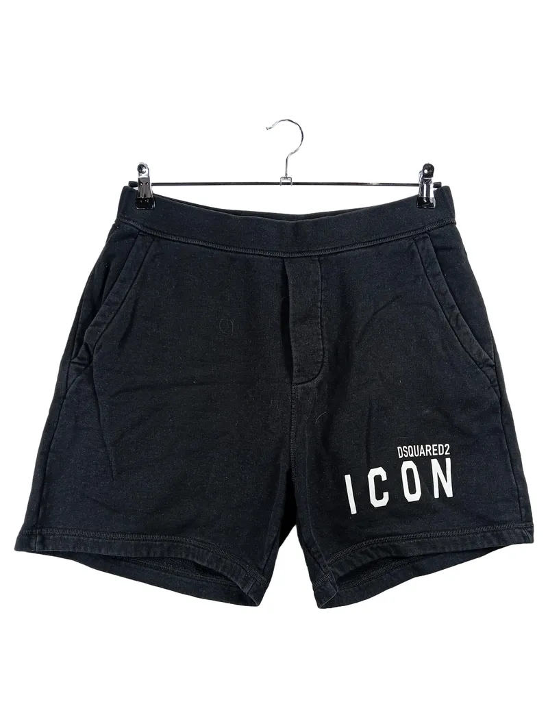 Dsquared2 Icon Herren Shorts Kurze Hose Logo-Print Schwarz Gr. M 1