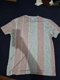 Burton Menswear London T-Shirt Herren M Palm Springs Gestreift Rosa Blau 2