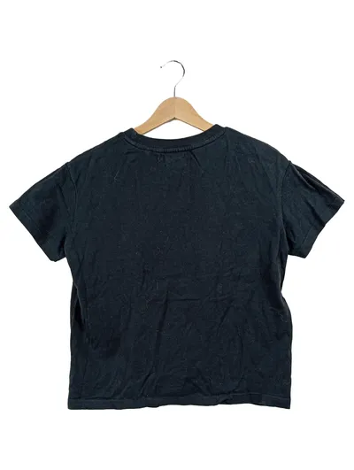 Superdry Damen T-Shirt Schwarz Gr. 36 S Logo Applikation Casual Baumwolle