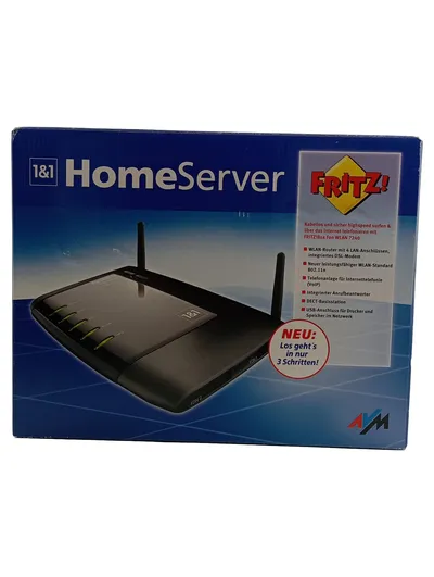 AVM FRITZ!Box Fon WLAN 7240 Router 1&1 HomeServer Schwarz