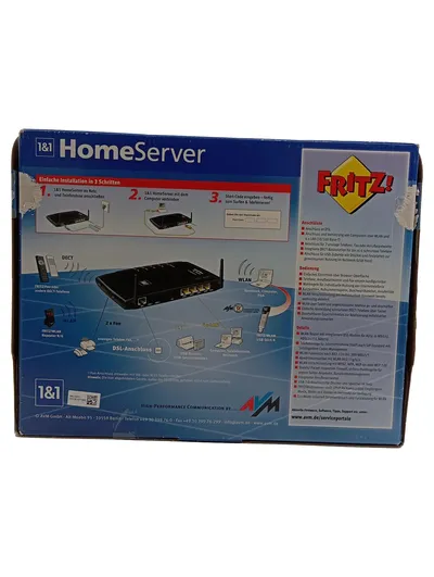 AVM FRITZ!Box Fon WLAN 7240 Router 1&1 HomeServer Schwarz