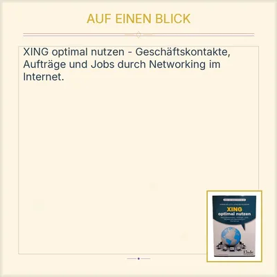 XING optimal nutzen - Andreas Lutz, Joachim Rumohr Fachbuch Wirtschaft