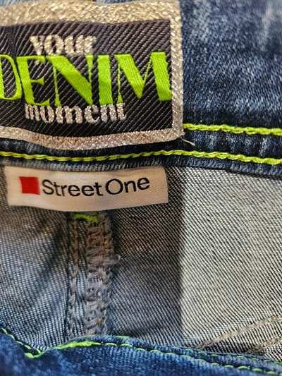Street One Damen Jeans Straight Leg Blau W28 L32 Denim Casual