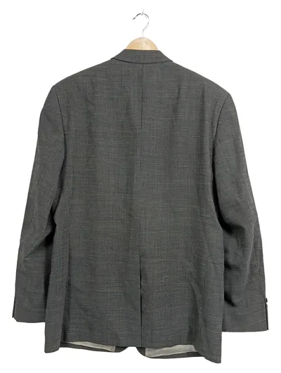 Benvenuto Herren Sakko Business Blazer Grau Gr. 52 Schurwolle Leinen