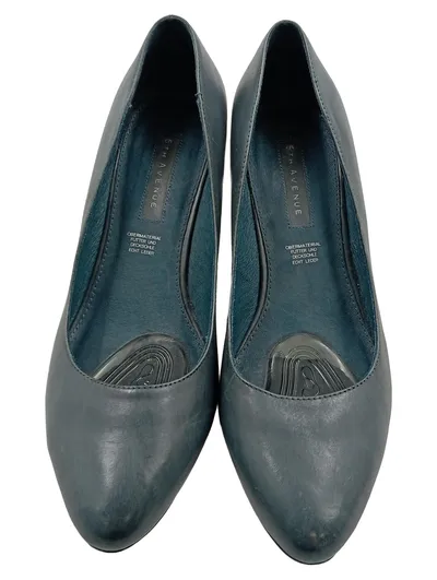 5th Avenue Damen Pumps Echtleder Blau Gr. 41 Klassisch