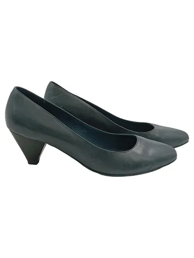 5th Avenue Damen Pumps Echtleder Blau Gr. 41 Klassisch