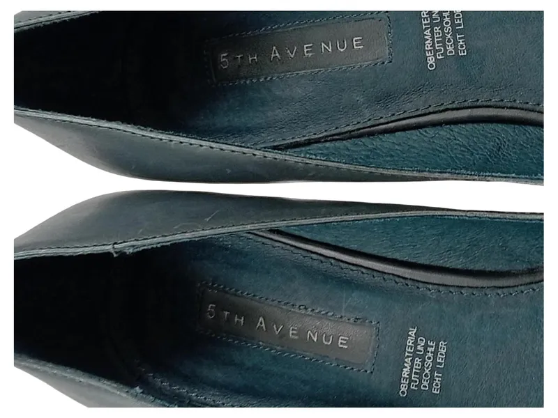 5th Avenue Damen Pumps Echtleder Blau Gr. 41 Klassisch 3