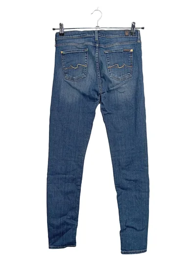 7 For All Mankind Damen Jeans Skinny Fit Hose Blau Gr. 40 W31