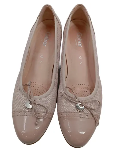 Gabor Comfort Damen Ballerinas Rosa Klassisch Gr. 40.5 Leder