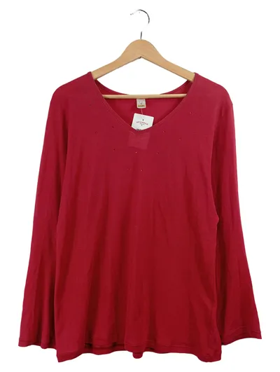 Calida Damen Langarmshirt Gr. 38 M Rot Casual Modal