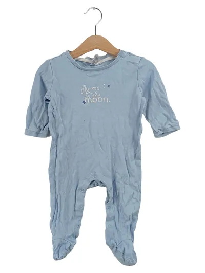 Impidimpi Baby Schlafanzug Blau Gr. 62/68 Fly me to the moon Baumwolle