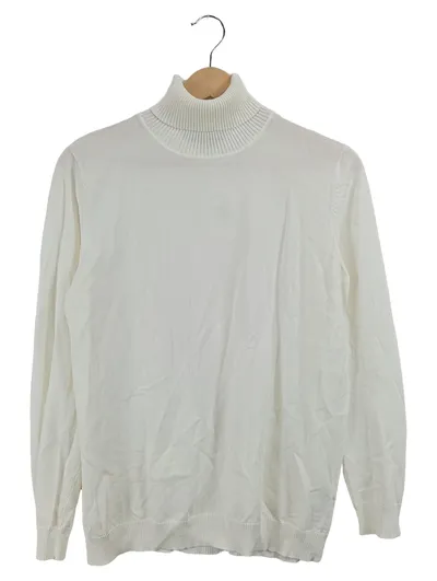 Apanage Damen Rollkragenpullover Weiß Gr. 42 XL Viskose Klassisch