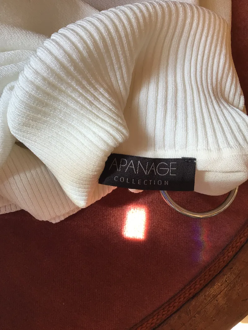 Apanage Damen Rollkragenpullover Weiß Gr. 42 XL Viskose Klassisch 3