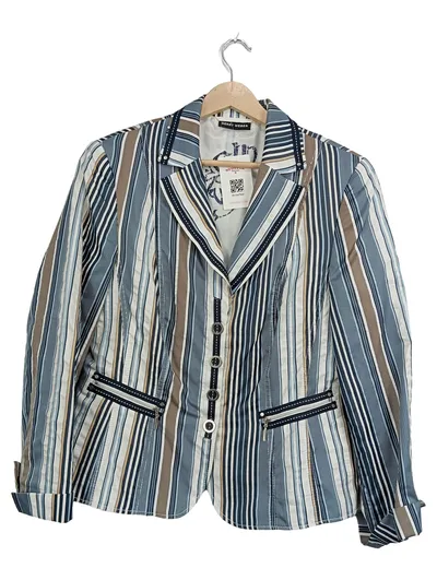 Gerry Weber Damen Blazer Mehrfarbig Gestreift Gr. 40