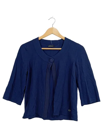 Bianca Damen Strickjacke Blau Gr. 40 L Viskose 3, 4-Arm Klassisch