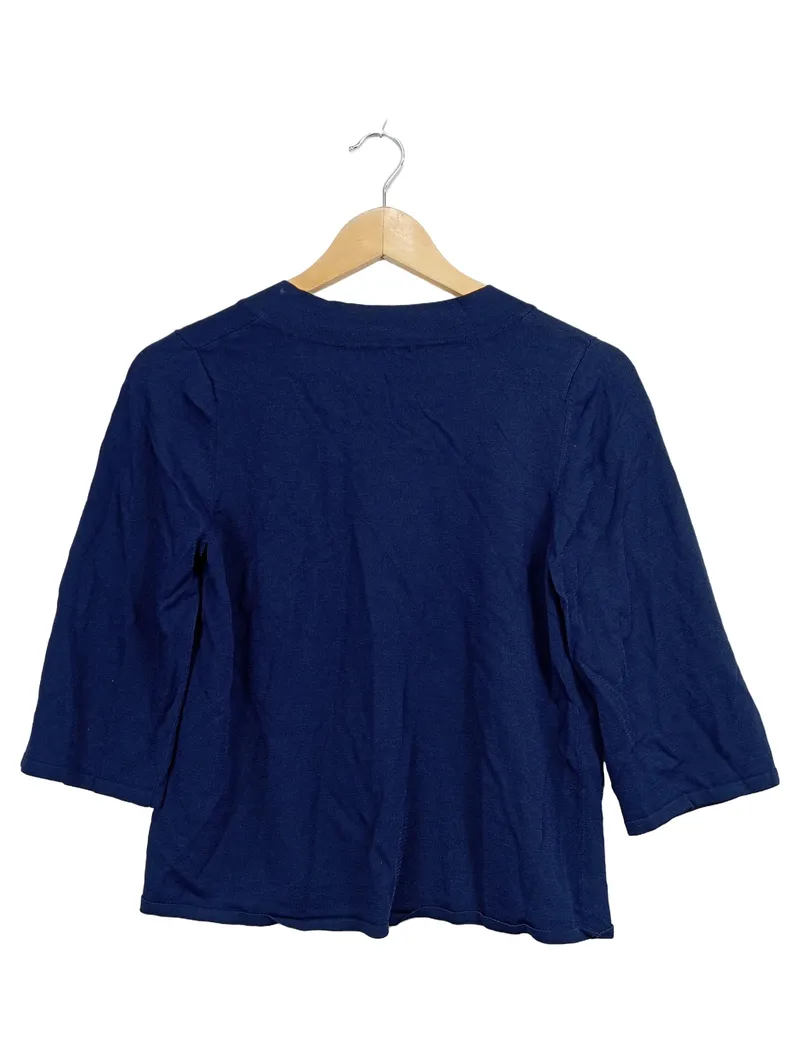 Bianca Damen Strickjacke Blau Gr. 40 L Viskose 3, 4-Arm Klassisch 2