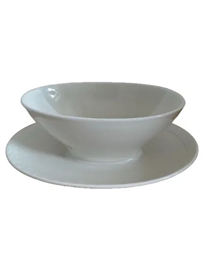 Johann Haviland Bavaria Suppentasse mit Untertasse Porzellan Weiß 20cm