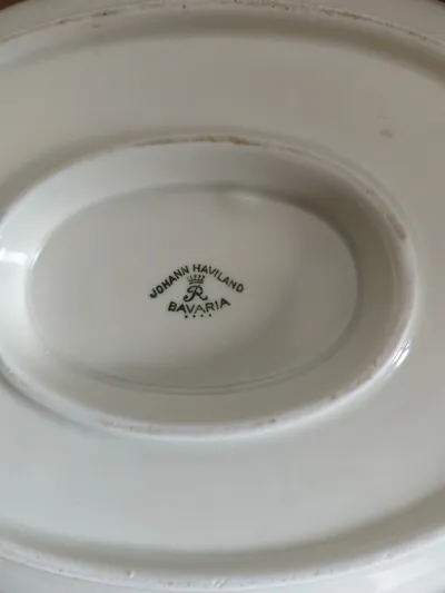 Johann Haviland Bavaria Suppentasse mit Untertasse Porzellan Weiß 20cm