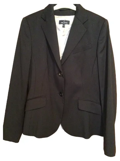 Daniel Hechter Damen Blazer Schwarz Gr. 36 Business Wolle