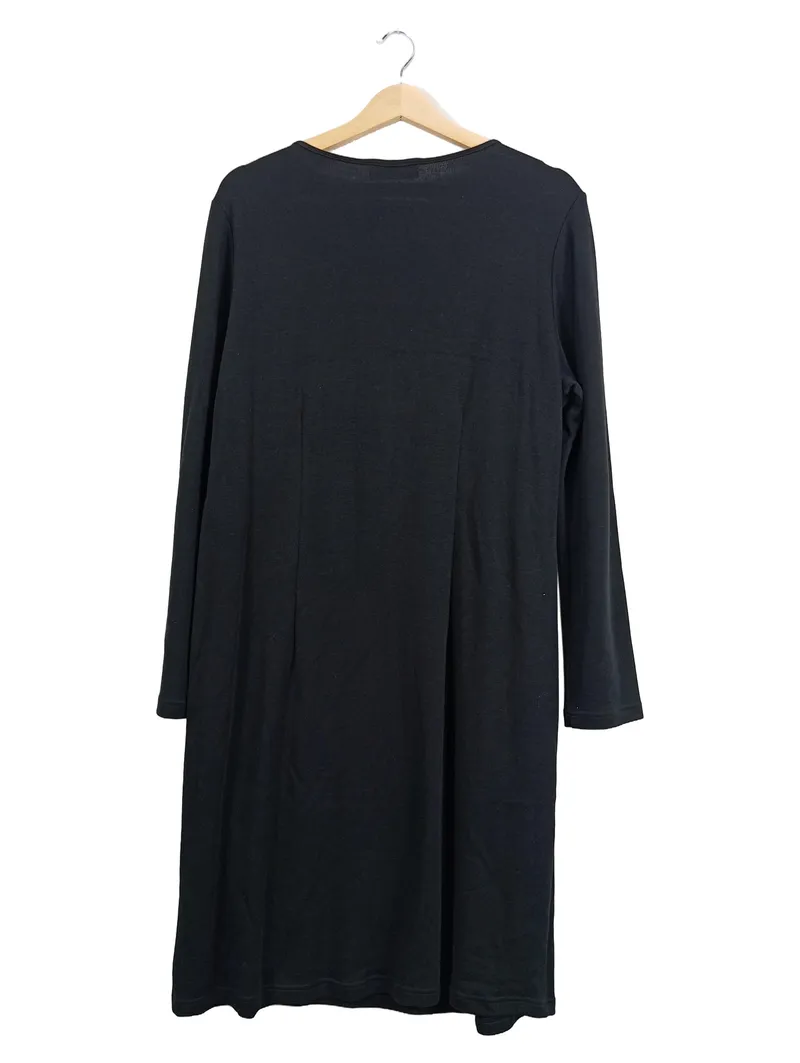 Doris Streich Etuikleid Damen Gr. 44 XXL Schwarz Reißverschluss-Details 2