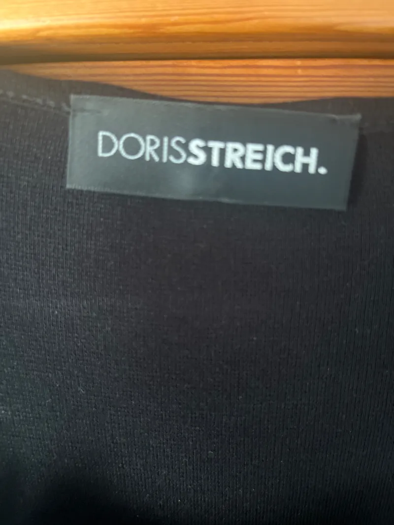 Doris Streich Etuikleid Damen Gr. 44 XXL Schwarz Reißverschluss-Details 3